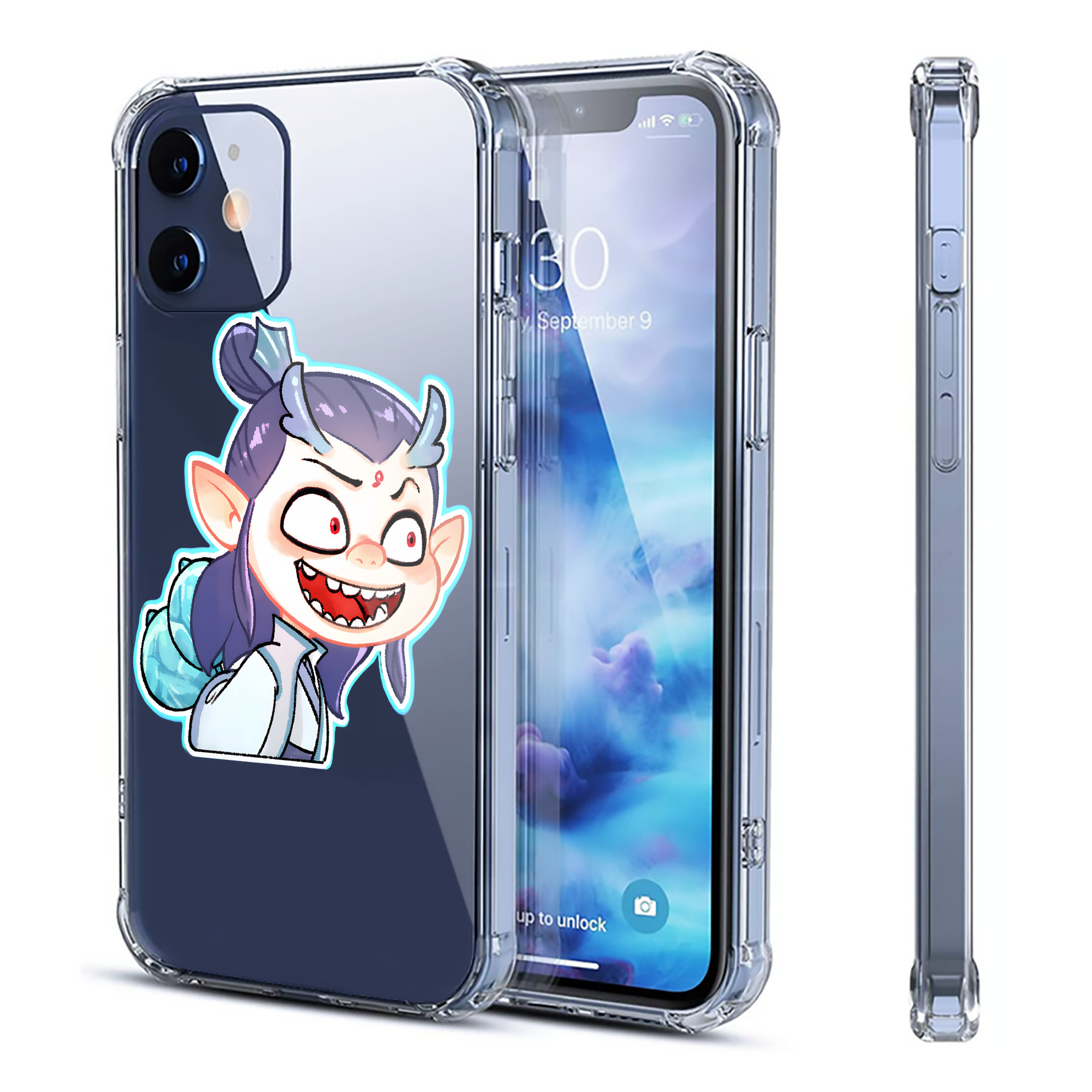 （画像用） Ne Zha 2 ナタ 魔童の大暴れ 【iPhone 12シリーズ対応】透明スマホケース（クリアソフトケース）